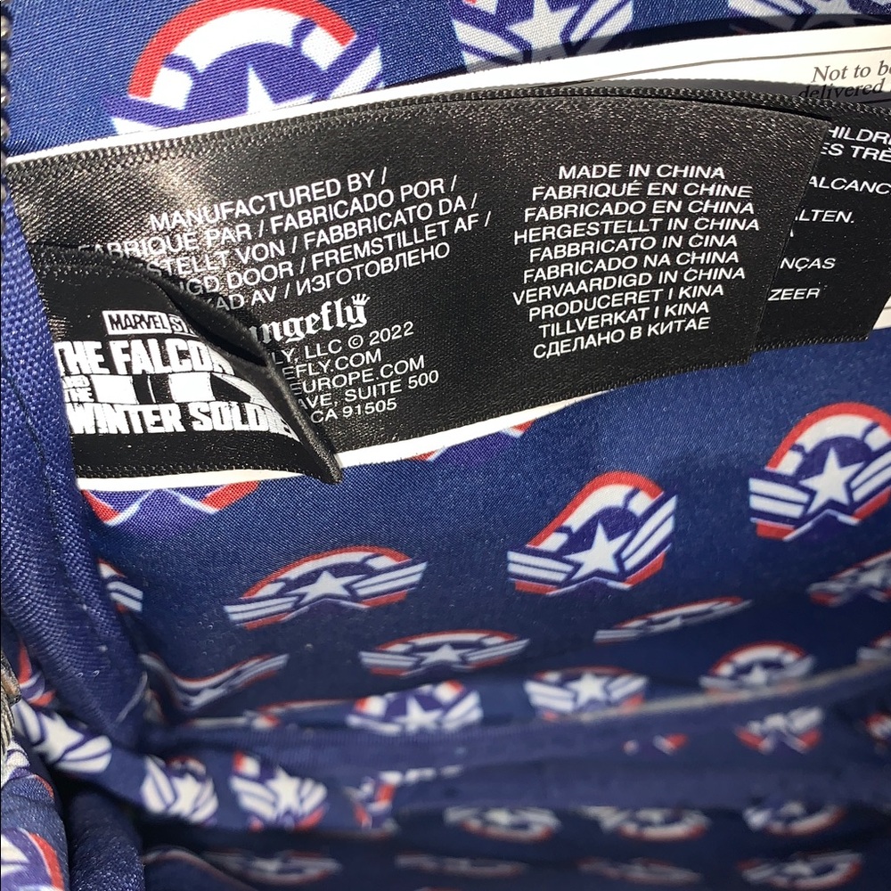 Loungefly Mini Falcon Captain America Cosplay Themed Backpack - Picture 7 of 10
